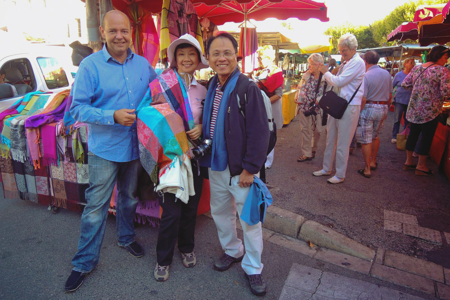 shopping at provence market