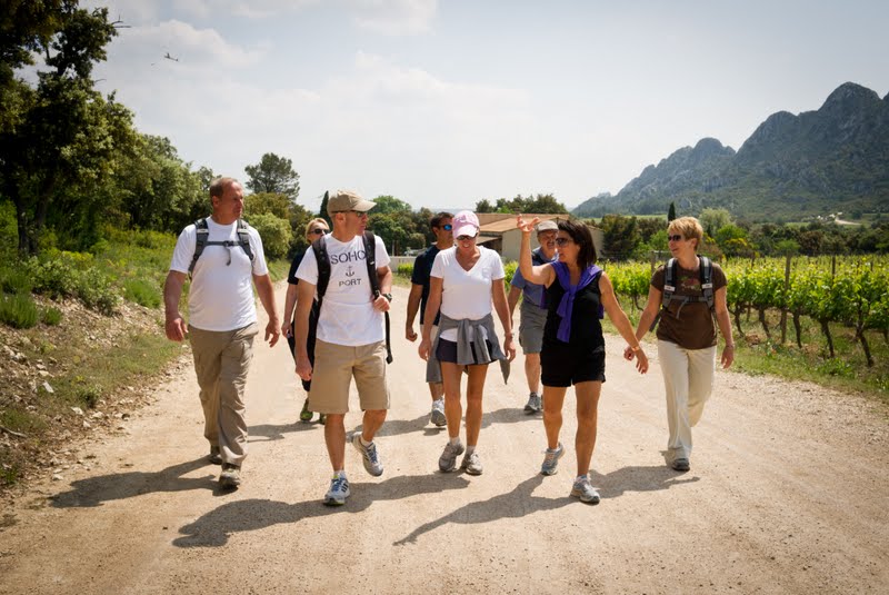 Guests enjoying a morning hiking the Alpilles during France Off the Beaten Path Provence Tours