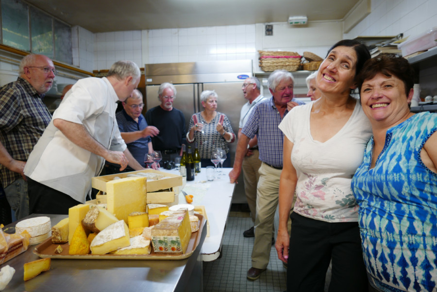 People posing on a culinary class within Loire Valley France Tour
