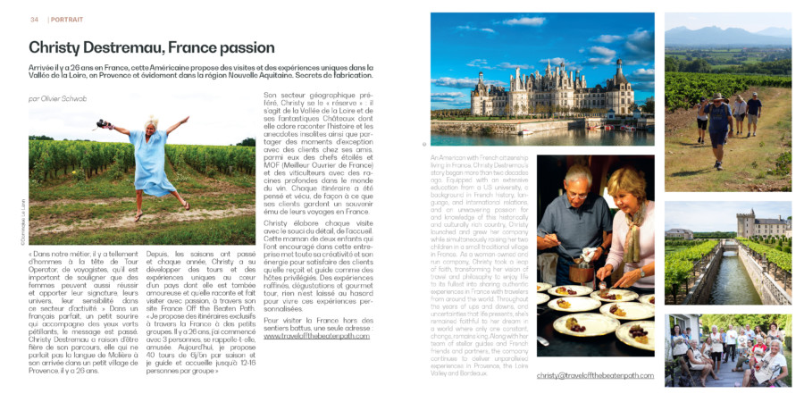 Christy Destremau, founder of France Off the Beaten Path™ is FEATURED IN “LOVING BORDEAUX” MAGAZINE JULY 2020!