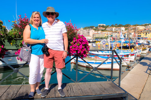 Bob and Susan Horn in Cassis during our Provence tour