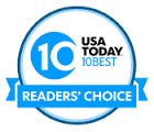 Readers choice logo - 10 USA today 10 the best