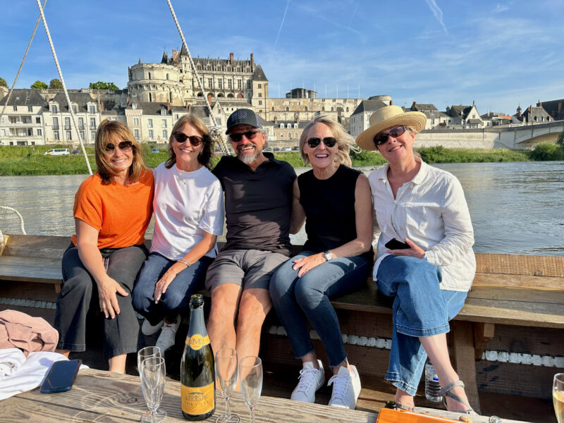 Happy tour guests during our Loire River float, Loire Valley Tour Itinerary