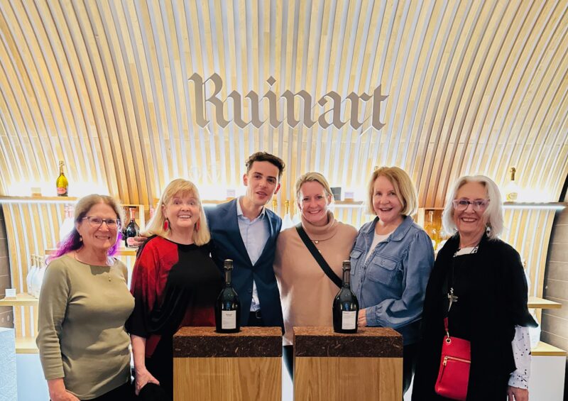 Champagne tour guests enjoying our visit at Ruinart Champagne