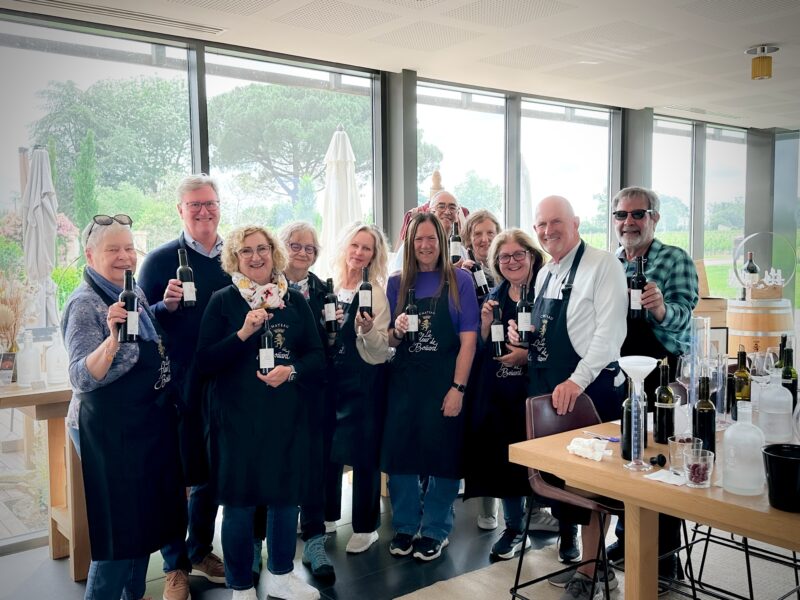 Tour guests with finished blending wine during France Off the Beaten Path tours