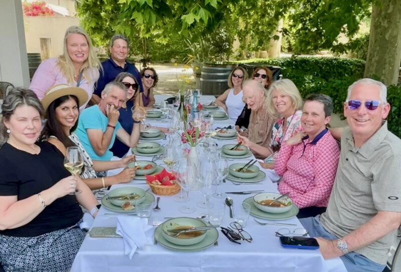 Provence tour guests enjoying another exclusive experience in Chateauneuf-du-Pape