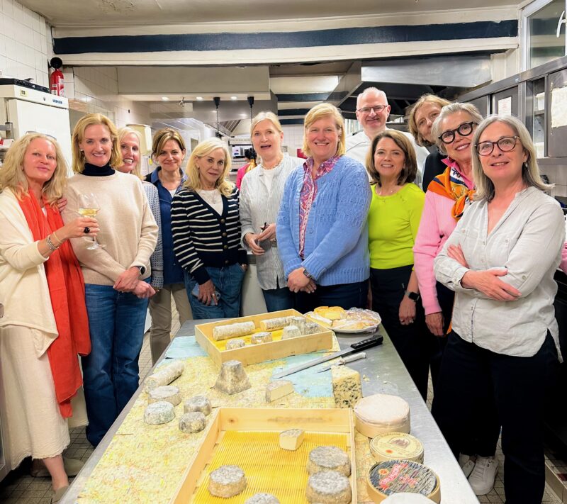 Cheese tasting following cooking class with friend Chef Damien during France Off the Beaten Path Loire Valley tour.