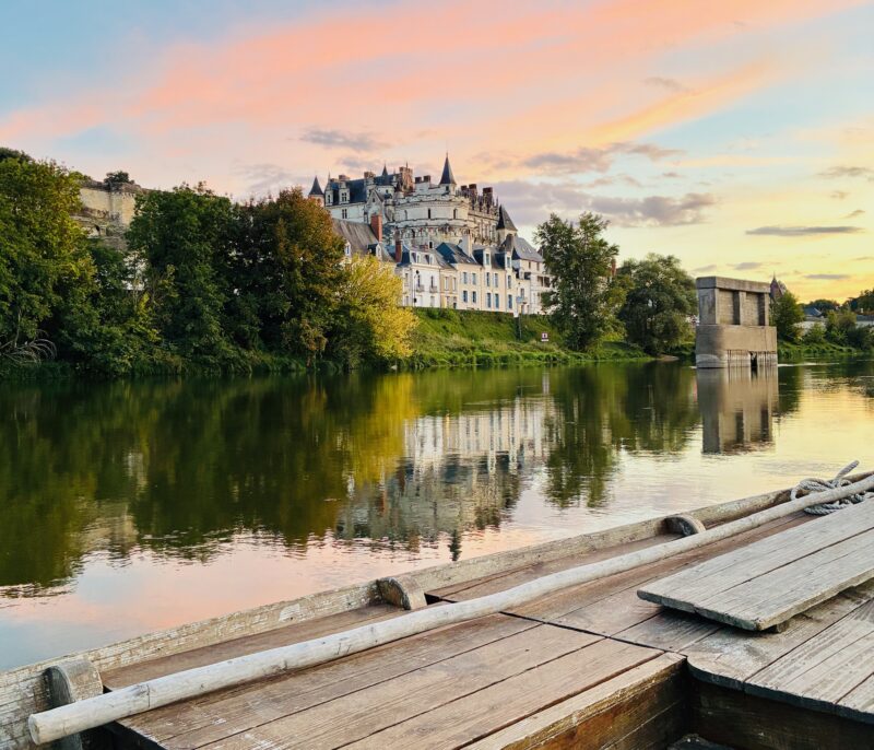 View of Amboise royal castle during our float down the Loire Valley during France Off the Beaten Path Tour.