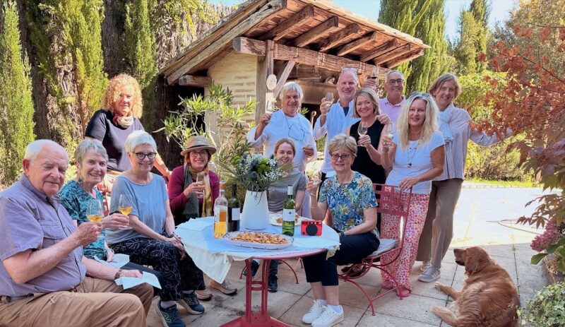 Toasting to a fabulous cooking class with friend Master Chef Antoine at his family home - Bordeaux Tour Itinerary