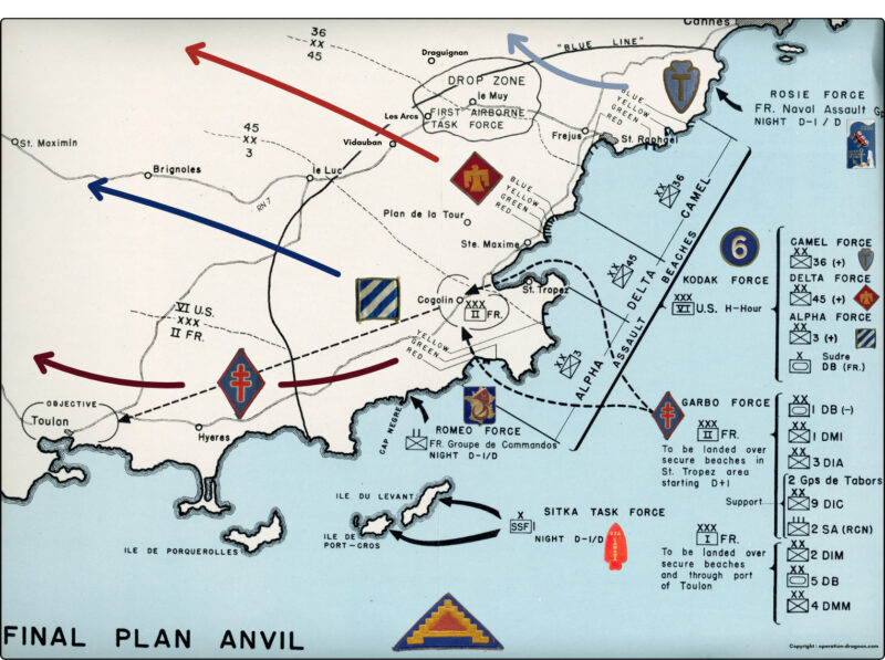 Annotated Plan of Operation Dragoon, © operation-dragoon.com