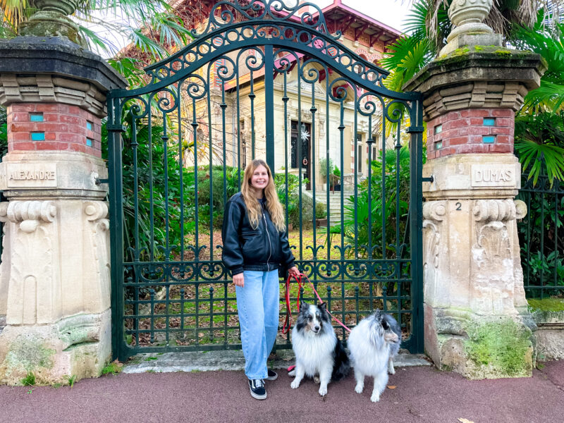 Freelance journalist, Chloé Destremau at Villa Alexandre Dumas in the Ville d'Hiver in her mom's home village of Arcachon.