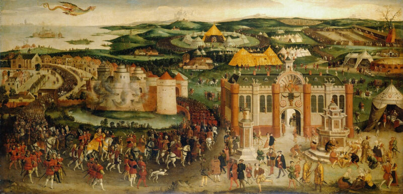 Camp du drap d’or, 1545 during the reign of Francois I, king of France.