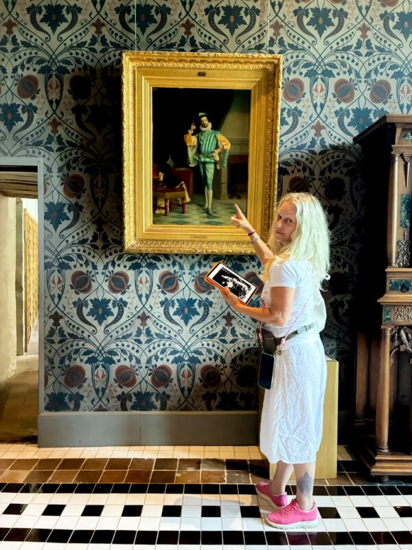 Christy Destremau guiding at Blois Castle in Loire Valley, France