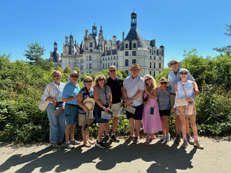 Guests touring Chambord castle during France Off the Beaten Path Loire Valley tour.