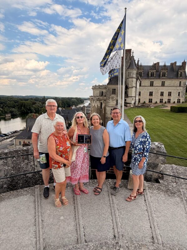 Guests touring Amboise castle during France Off the Beaten Path Loire Valley tour.