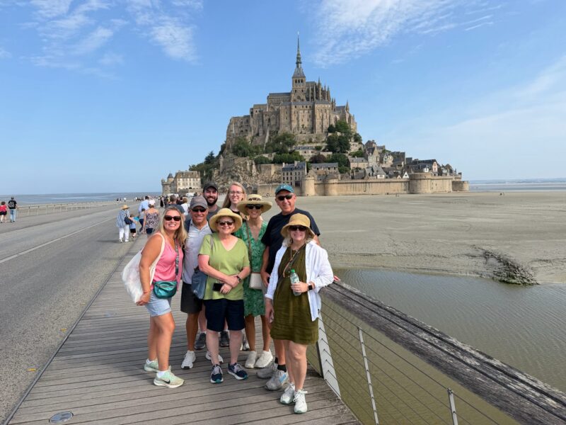 June 2026 Normandy tour guests visiting Mont Saint Michel