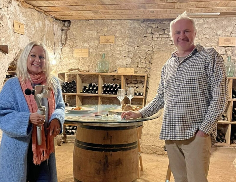 Cheese tasting following cooking class with friend Chef Damien during France Off the Beaten Path Loire Valley tour.