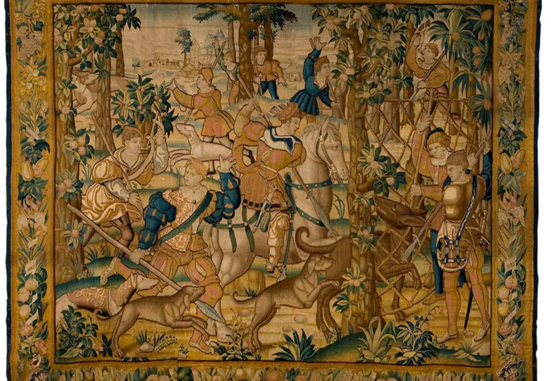 Wolf Hunt tapissery (1530)